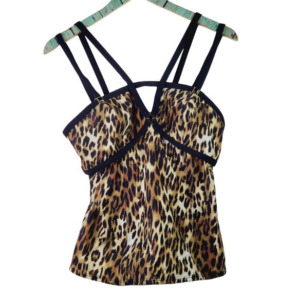 Amoressa Swimsuit Tankini Never Say Never Roxy Top Sz 8 - Picture 3 of 12